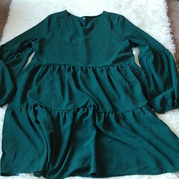 Dresses & Skirts - Green babydoll dress tunic